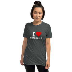 I ( Heart ) Road Trips Short-Sleeve Unisex T-Shirt, Adventure Shirt, Travelling Shirt,