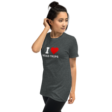 Load image into Gallery viewer, I ( Heart ) Road Trips Short-Sleeve Unisex T-Shirt, Adventure Shirt, Travelling Shirt,