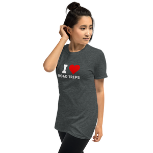 I ( Heart ) Road Trips Short-Sleeve Unisex T-Shirt, Adventure Shirt, Travelling Shirt,