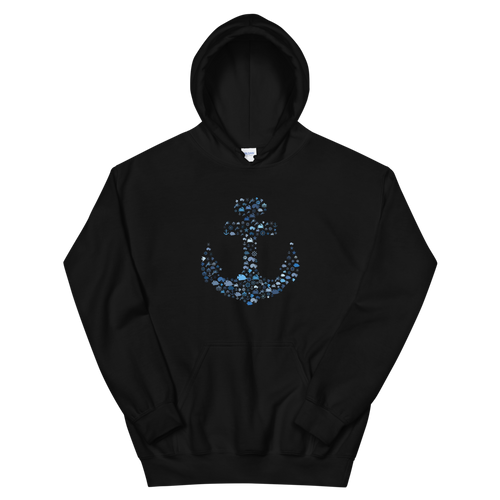 Nautical Anchor Design Unisex Hoodie, Gift For Boaters, Gift For Sailors,