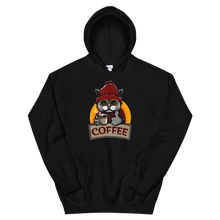 Load image into Gallery viewer, Cat With Coffee Unisex Hoodie, Funny Cat Hoodie, Coffee Hoodie, Gift For Coffee Lover
