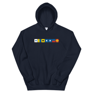 Skipper Spelled Out With Nautical Flags Unisex Hoodie, Gift For Sailor, Gift For Boater, Nautical Wear
