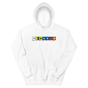 Skipper Spelled Out With Nautical Flags Unisex Hoodie, Gift For Sailor, Gift For Boater, Nautical Wear