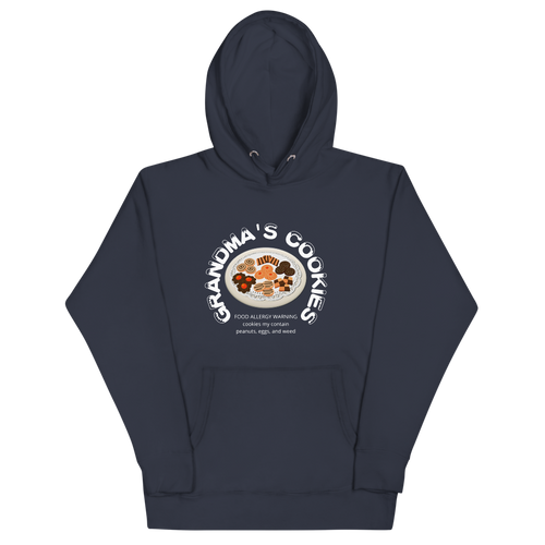 Grandma's Cookies with Food Allergy Warning Funny Unisex Hoodie