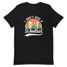 Load image into Gallery viewer, Oktoberfest Unisex t-shirt, I Don&#39;t Give A Schnitzel Funny Octoberfest Shirt