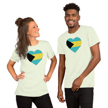 Load image into Gallery viewer, Bahamas Flag Heart Unisex t-shirt, Sailors t-shirt, Cruising Shirt