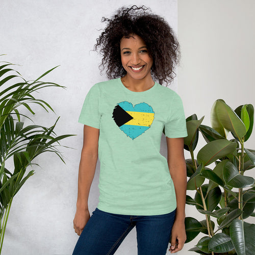 Bahamas Flag Heart Unisex t-shirt, Sailors t-shirt, Cruising Shirt