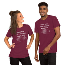 Load image into Gallery viewer, Funny Bartender Unisex t-shirt, Hiding from Wife / Husband Phone Rates