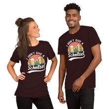 Load image into Gallery viewer, Oktoberfest Unisex t-shirt, I Don&#39;t Give A Schnitzel Funny Octoberfest Shirt