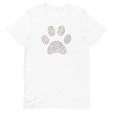Load image into Gallery viewer, Paw Print Unisex t-shirt, Dog and Cat Lover&#39;s T-shirt, Dog Mom Shirt, Dog Dad Shirt