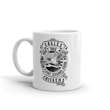 Load image into Gallery viewer, Eagles Don&#39;t Take Flight Lessons From Chickens White glossy mug, Inspirational Mug