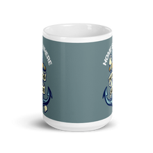Load image into Gallery viewer, Home Is Where The Anchor Drops White glossy mug, Boating Mug, Gift For Boater, Gift For Sailor, Liveaboard Mug