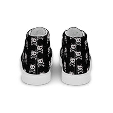 Load image into Gallery viewer, Pirate Cat Skull and Crossbones Women’s high top canvas shoes