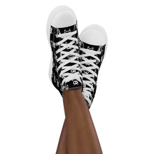 Load image into Gallery viewer, Pirate Cat Skull and Crossbones Women’s high top canvas shoes