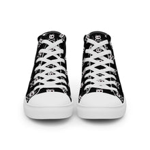 Load image into Gallery viewer, Pirate Cat Skull and Crossbones Women’s high top canvas shoes