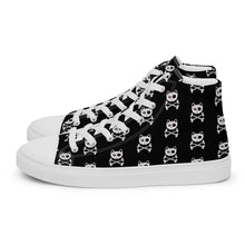 Load image into Gallery viewer, Pirate Cat Skull and Crossbones Women’s high top canvas shoes