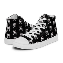 Load image into Gallery viewer, Pirate Cat Skull and Crossbones Women’s high top canvas shoes