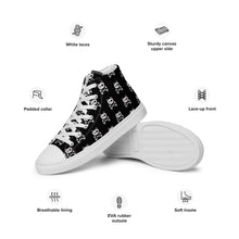 Load image into Gallery viewer, Pirate Cat Skull and Crossbones Women’s high top canvas shoes