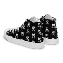 Load image into Gallery viewer, Pirate Cat Skull and Crossbones Women’s high top canvas shoes