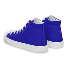 Load image into Gallery viewer, Women’s Royal Blue high top canvas shoes, Women&#39;s Blue Sneakers