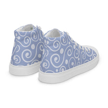 Load image into Gallery viewer, Blue Abstract Art Women’s high top canvas shoes