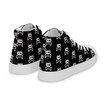 Load image into Gallery viewer, Pirate Cat Skull and Crossbones Women’s high top canvas shoes