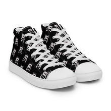 Load image into Gallery viewer, Pirate Cat Skull and Crossbones Women’s high top canvas shoes