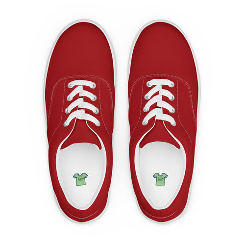 Red Women’s lace-up canvas shoes