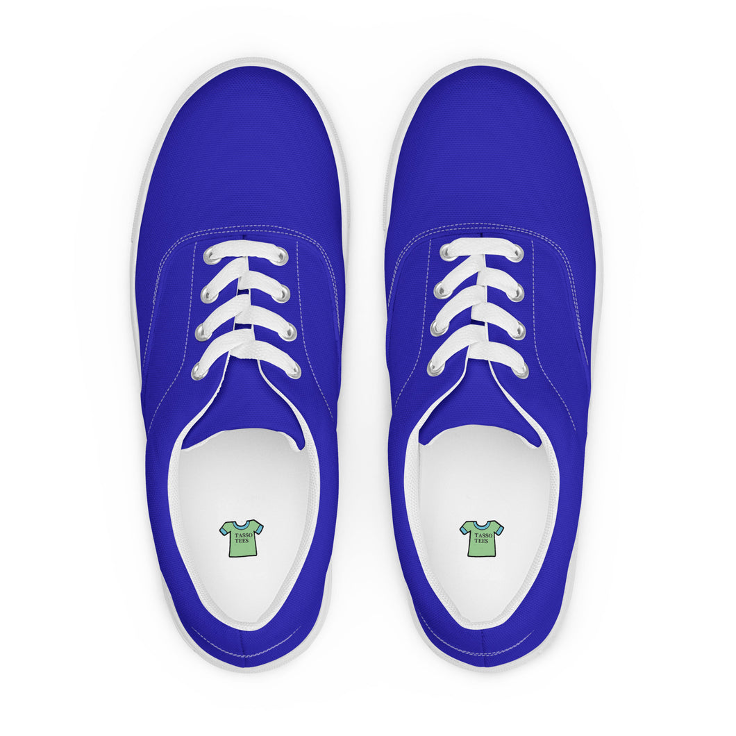 Women’s Royal Blue lace-up canvas shoes