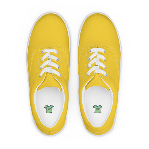 Women’s Warm Yellow lace-up canvas shoes