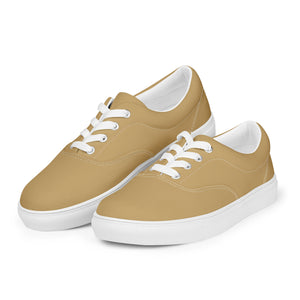 Autumn Stripes Women’s lace-up canvas shoes