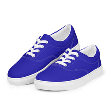 Load image into Gallery viewer, Women’s Royal Blue lace-up canvas shoes