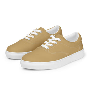 Autumn Stripes Women’s lace-up canvas shoes