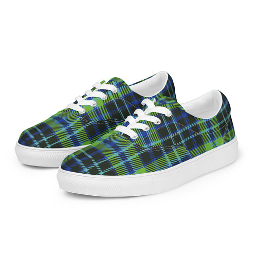 Women’s Plaid lace-up canvas shoes