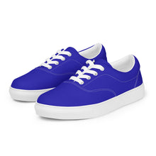 Load image into Gallery viewer, Women’s Royal Blue lace-up canvas shoes