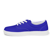 Load image into Gallery viewer, Women’s Royal Blue lace-up canvas shoes