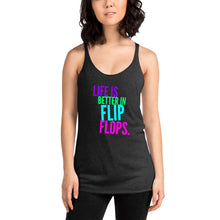 Load image into Gallery viewer, Life Is Better In Flip Flops Women&#39;s Racerback Tank, Funny Tank Tops, Beach Wear