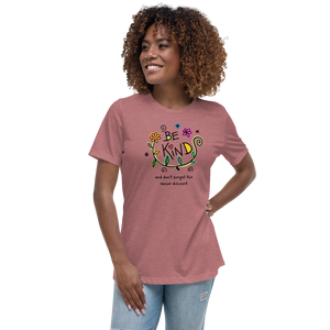 Funny Women's Relaxed T-Shirt, Be Kind And Don't Forget The Senior Discount,  Gift For Grandma, Gift For Senior