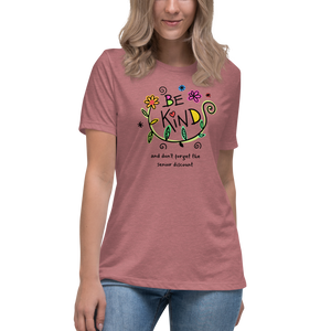 Funny Women's Relaxed T-Shirt, Be Kind And Don't Forget The Senior Discount,  Gift For Grandma, Gift For Senior