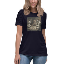 Load image into Gallery viewer, What Cats Do at Night Women&#39;s Relaxed T-Shirt, Cat lover&#39;s shirt, Cats Playing Poker shirt
