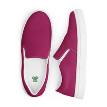 Load image into Gallery viewer, Women’s Berry Purple slip-on canvas shoes